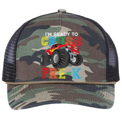 IM Ready To Crush Prek Monster Truck Back To School Retro Rope Trucker Hat Cap