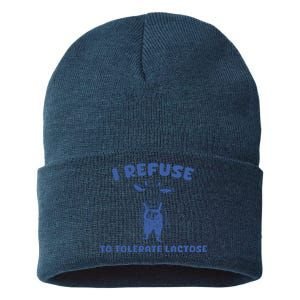 I Refuse To Tolerate Lactose Sustainable Knit Beanie