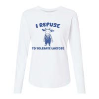 I Refuse To Tolerate Lactose Womens Cotton Relaxed Long Sleeve T-Shirt