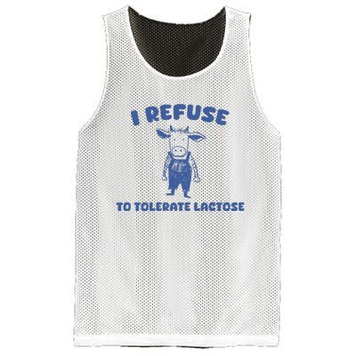 I Refuse To Tolerate Lactose Mesh Reversible Basketball Jersey Tank