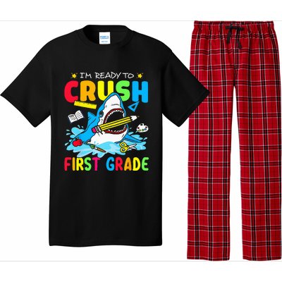 I'm Ready To Crush 1st Grade Shark Back To School Pajama Set