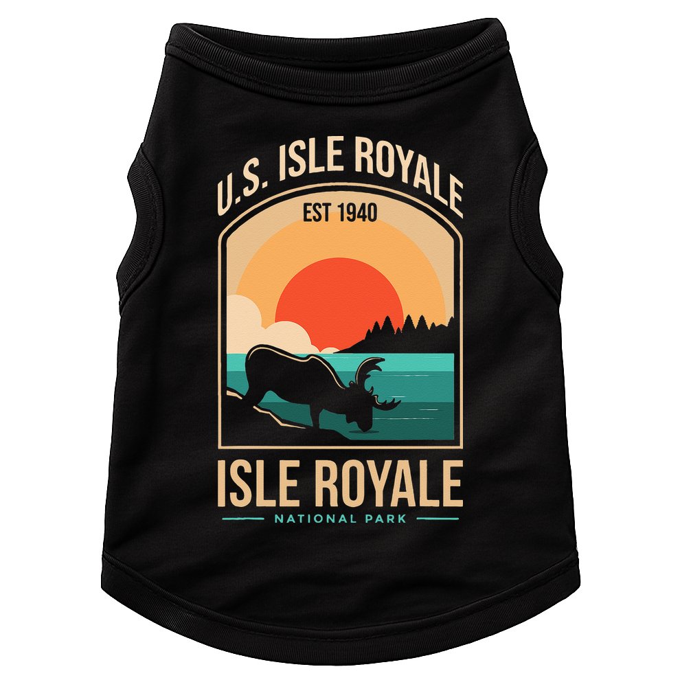 Isle Royale US National Park Michigan USA Parks Lover Gift Doggie Tank
