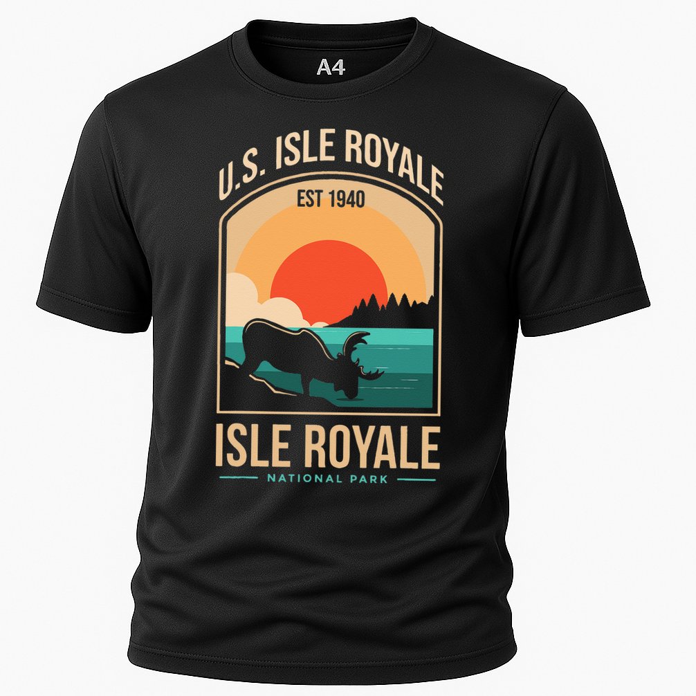 Isle Royale US National Park Michigan USA Parks Lover Gift Cooling Performance Crew T-Shirt