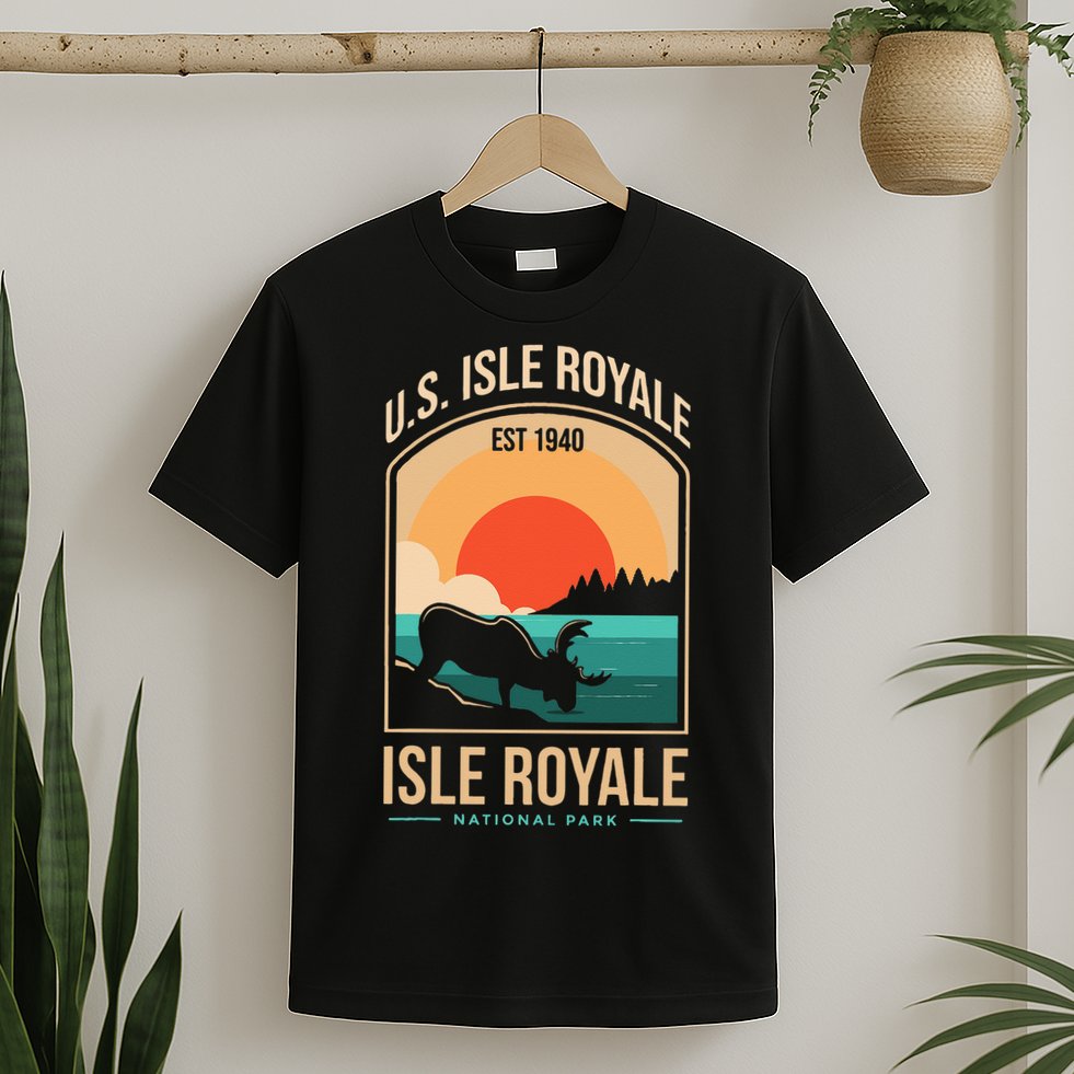 Isle Royale US National Park Michigan USA Parks Lover Gift T-Shirt