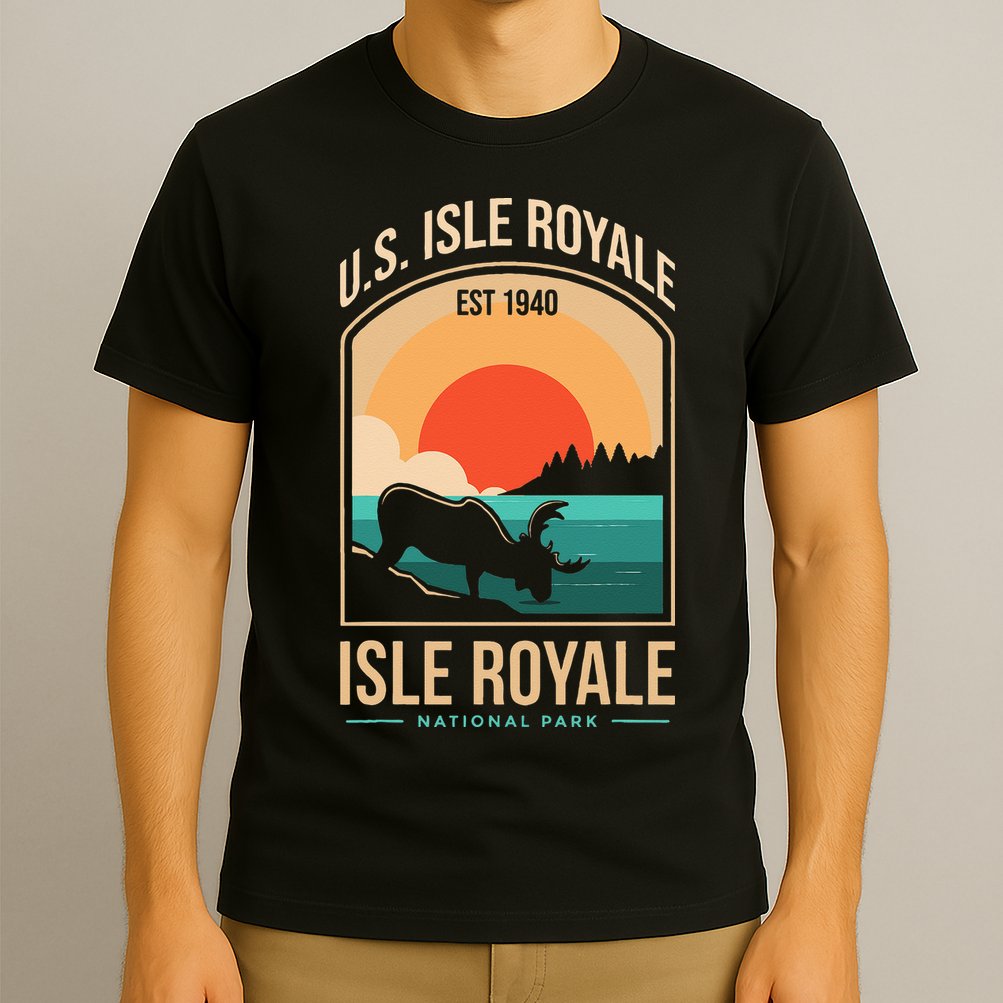 Isle Royale US National Park Michigan USA Parks Lover Gift T-Shirt