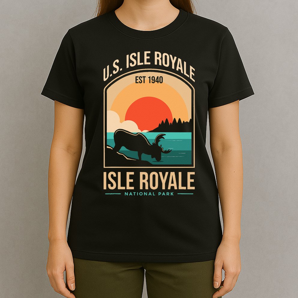 Isle Royale US National Park Michigan USA Parks Lover Gift T-Shirt