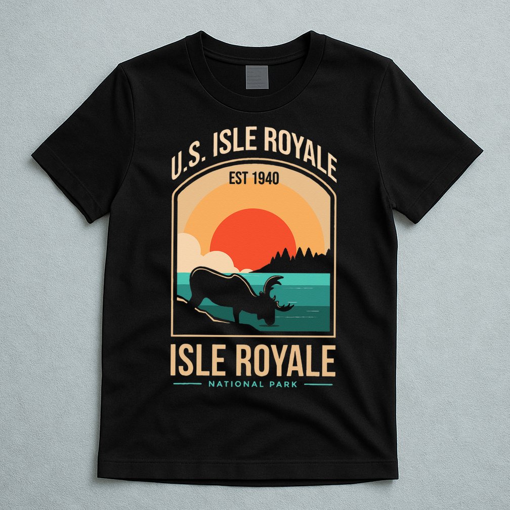 Isle Royale US National Park Michigan USA Parks Lover Gift T-Shirt