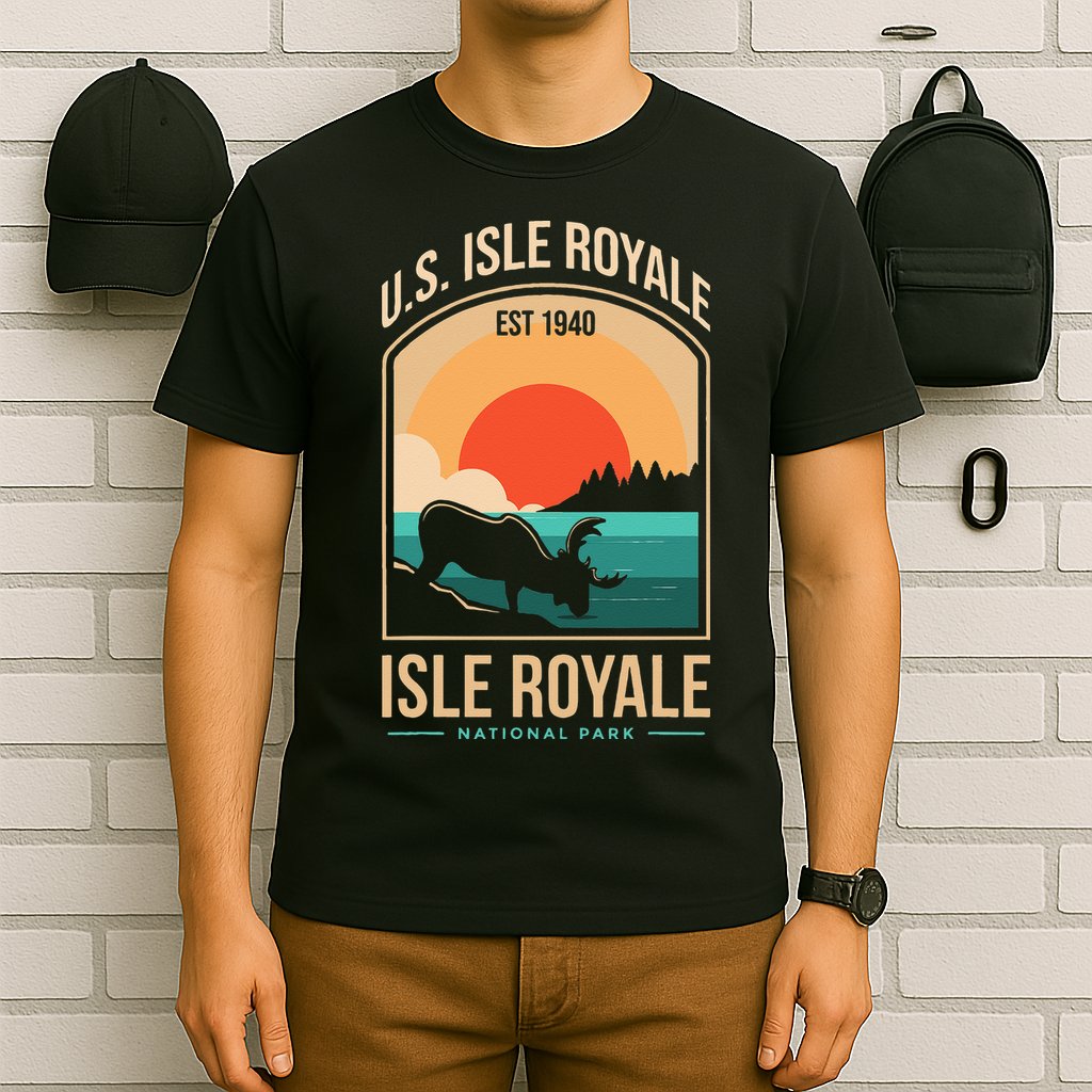 Isle Royale US National Park Michigan USA Parks Lover Gift T-Shirt