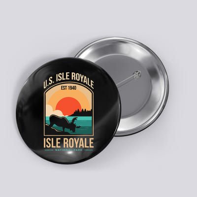 Isle Royale US National Park Michigan USA Parks Lover Gift Button