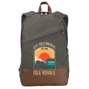 Isle Royale US National Park Michigan USA Parks Lover Gift Cotton Canvas Backpack