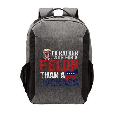 ID Rather Vote For A Felon Than A Jackass Vector Backpack