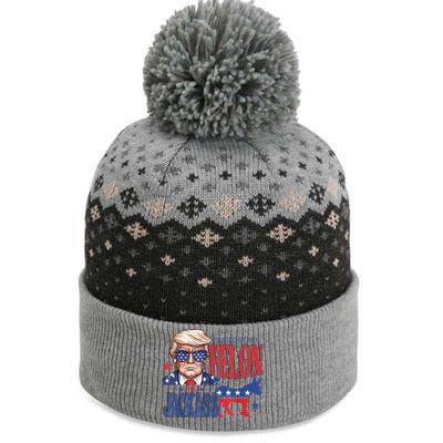 ID Rather Vote For A Felon Than A Jackass Trump America The Baniff Cuffed Pom Beanie