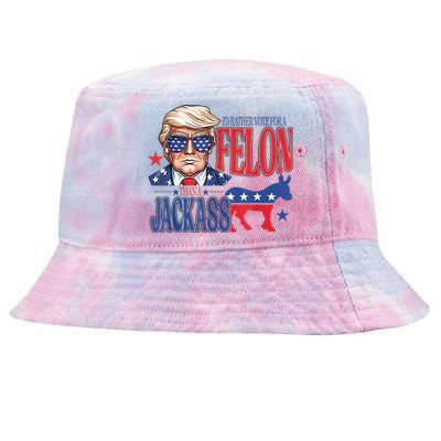 ID Rather Vote For A Felon Than A Jackass Trump America Tie-Dyed Bucket Hat