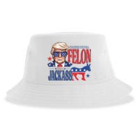 ID Rather Vote For A Felon Than A Jackass Trump America Sustainable Bucket Hat