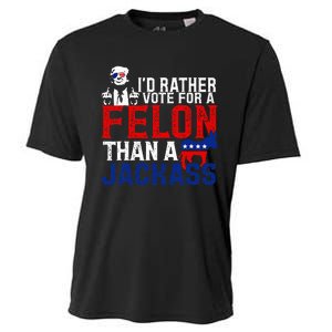 ID Rather Vote For A Felon Then For A Jackass Cooling Performance Crew T-Shirt