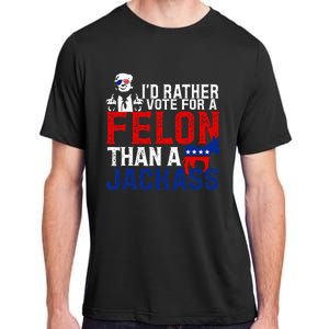 ID Rather Vote For A Felon Then For A Jackass Adult ChromaSoft Performance T-Shirt