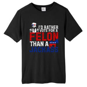 ID Rather Vote For A Felon Then For A Jackass Tall Fusion ChromaSoft Performance T-Shirt