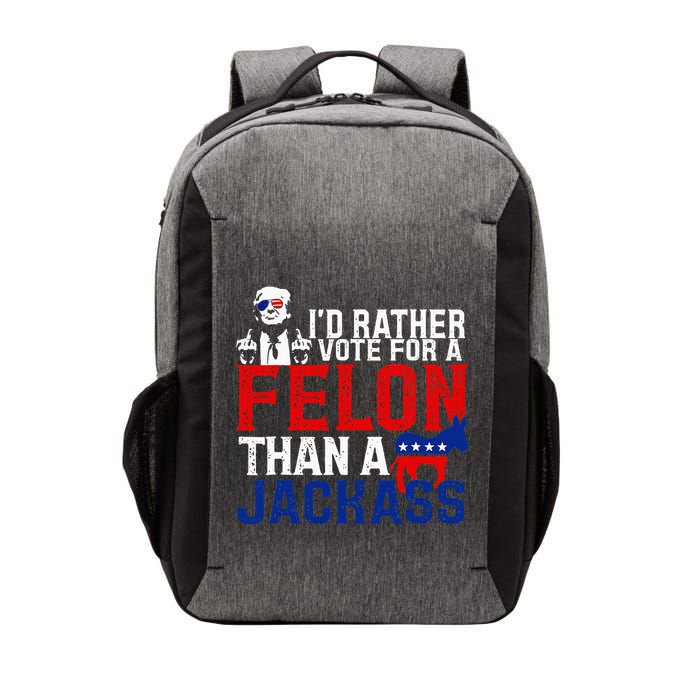 ID Rather Vote For A Felon Then For A Jackass Vector Backpack