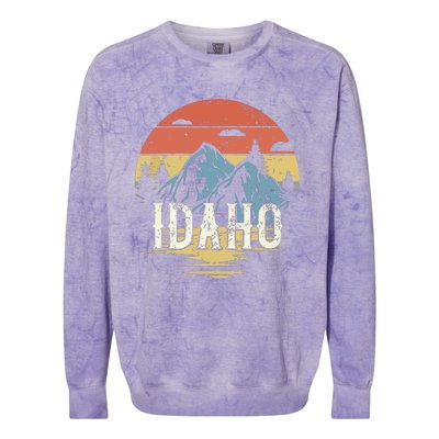 Idaho Retro Vintage Colorblast Crewneck Sweatshirt