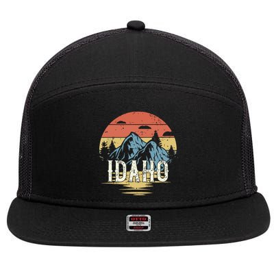 Idaho Retro Vintage 7 Panel Mesh Trucker Snapback Hat
