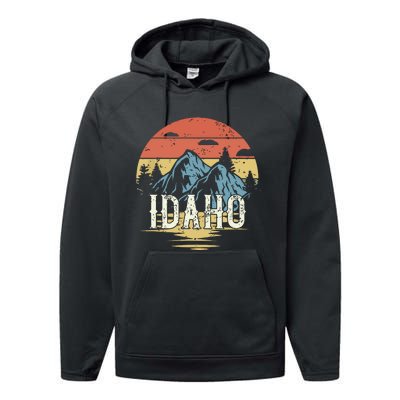 Idaho Retro Vintage Performance Fleece Hoodie