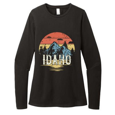 Idaho Retro Vintage Womens CVC Long Sleeve Shirt