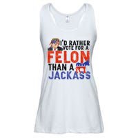 I’D Rather Vote For A Felon Than A Jack Ass Ladies Essential Flowy Tank