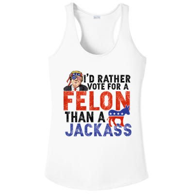 I’D Rather Vote For A Felon Than A Jack Ass Ladies PosiCharge Competitor Racerback Tank