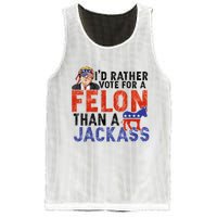 I’D Rather Vote For A Felon Than A Jack Ass Mesh Reversible Basketball Jersey Tank