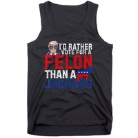 ID Rather Vote For A Felon Than A Jackass Trump Tank Top