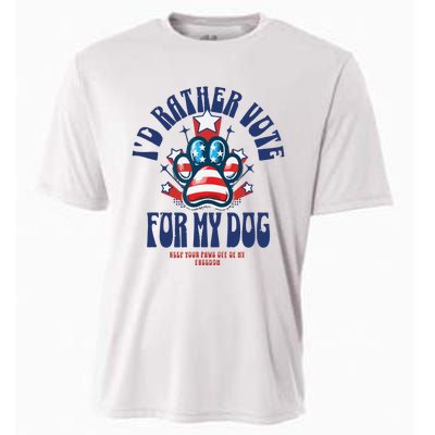 ID Rather Vote For My Dog Keep Your Paws Off Of My Freedom Cooling Performance Crew T-Shirt