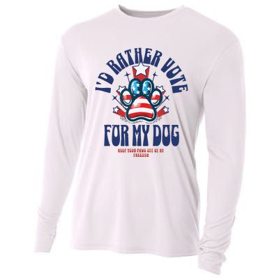 ID Rather Vote For My Dog Keep Your Paws Off Of My Freedom Cooling Performance Long Sleeve Crew