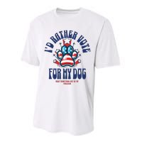 ID Rather Vote For My Dog Keep Your Paws Off Of My Freedom Performance Sprint T-Shirt