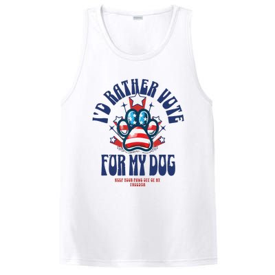 ID Rather Vote For My Dog Keep Your Paws Off Of My Freedom PosiCharge Competitor Tank