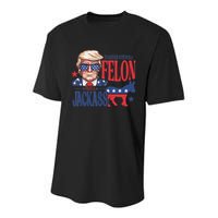 ID Rather Vote For A Felon Than A Jackass Trump America Youth Performance Sprint T-Shirt