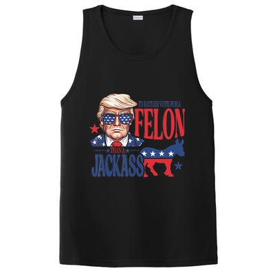 ID Rather Vote For A Felon Than A Jackass Trump America PosiCharge Competitor Tank
