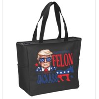 ID Rather Vote For A Felon Than A Jackass Trump America Zip Tote Bag