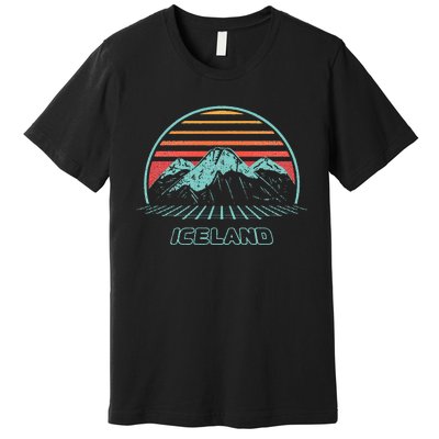 Iceland Retro Vintage 80s Style Premium T-Shirt