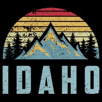 Idaho Retro Vintage Mountains Hiking Nature Gift Performance Shirt