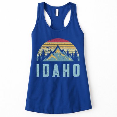Idaho Retro Vintage Mountains Hiking Nature Gift Womens Tank Top