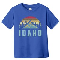 Idaho Retro Vintage Mountains Hiking Nature Gift Toddler T-Shirt