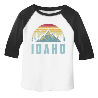 Idaho Retro Vintage Mountains Hiking Nature Gift Toddler Fine Jersey T-Shirt