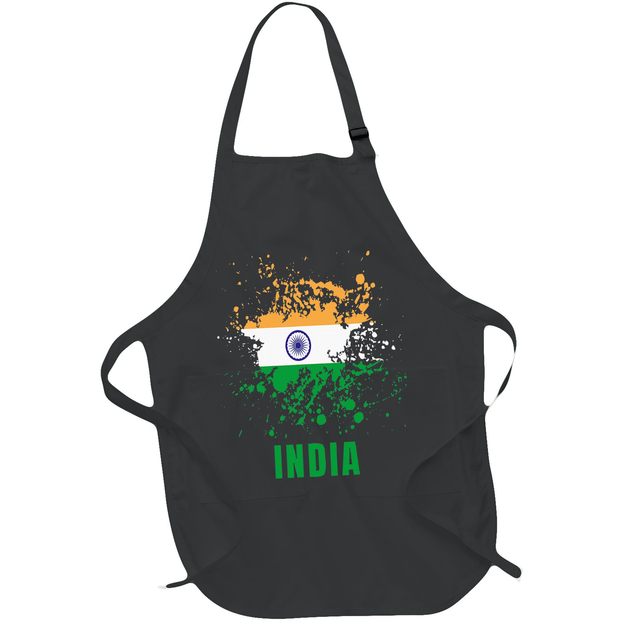India Retro Vintage Watercolors Sport Indian Flag Souvenir Apron