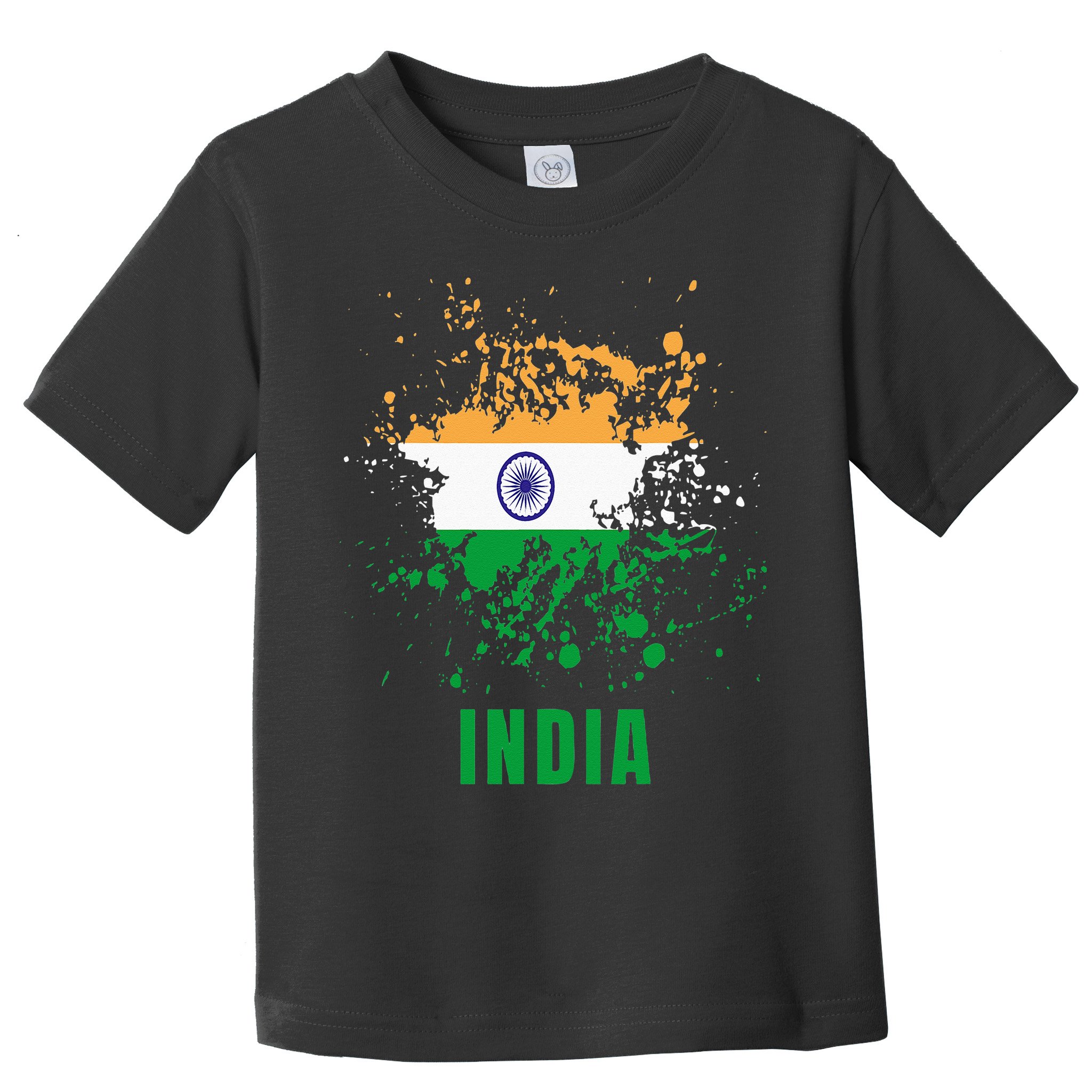 India Retro Vintage Watercolors Sport Indian Flag Souvenir Toddler T-Shirt