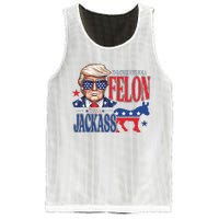 ID Rather Vote For A Felon Than A Jackass Trump America Mesh Reversible Basketball Jersey Tank