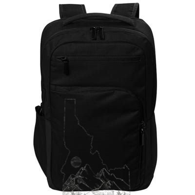 Idaho Retro Vintage Outdoors Mountain Graphic Design Impact Tech Backpack