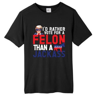 Id Rather Vote For A Felon Funny Election Tall Fusion ChromaSoft Performance T-Shirt