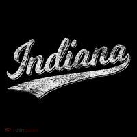 Indiana Retro Vintage Baseball Sports Script Flag Swoosh Tank Top