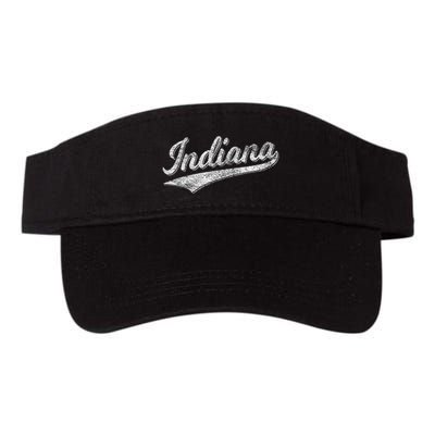 Indiana Retro Vintage Baseball Sports Script Flag Swoosh Visor