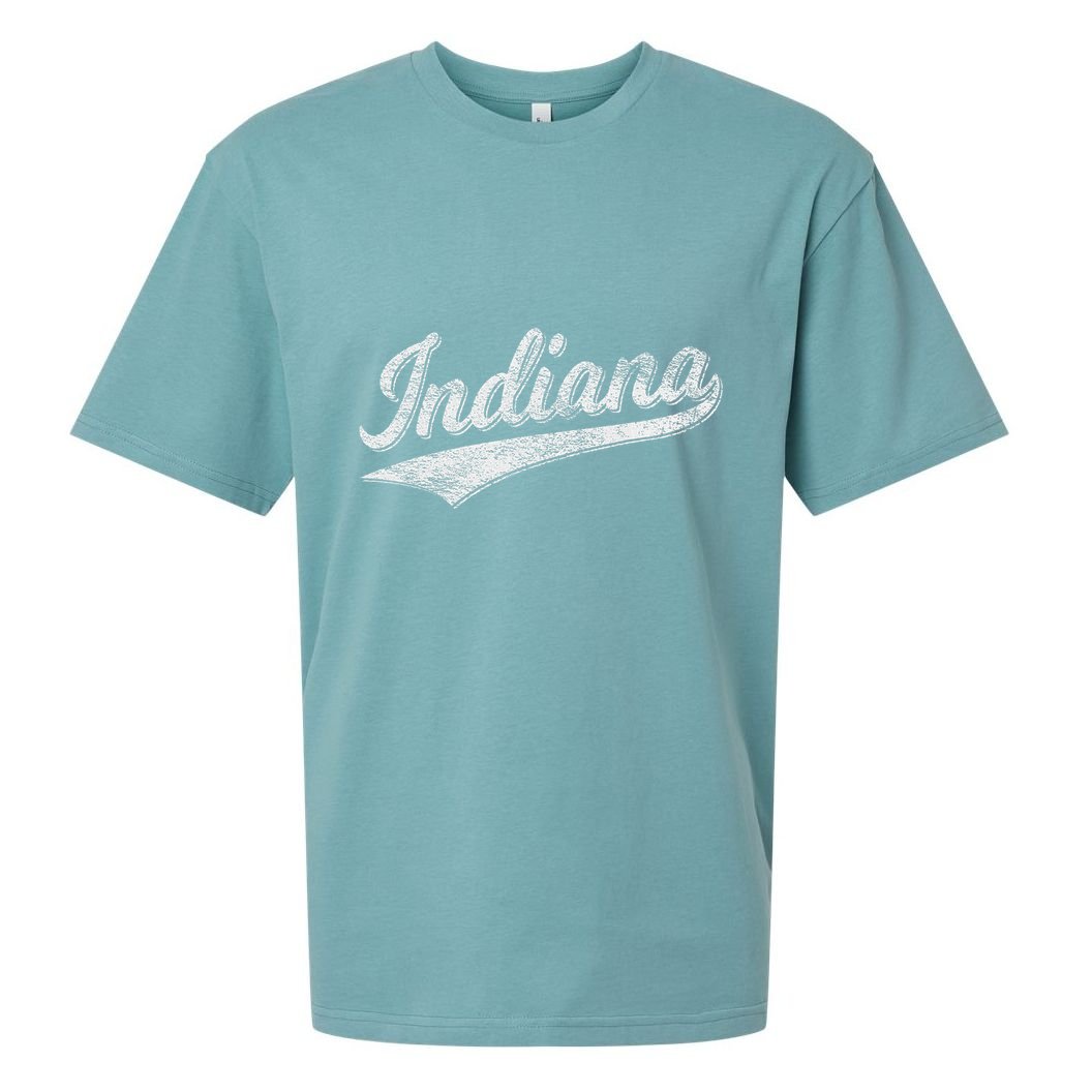 Indiana Retro Vintage Baseball Sports Script Flag Swoosh Sueded Cloud Jersey T-Shirt